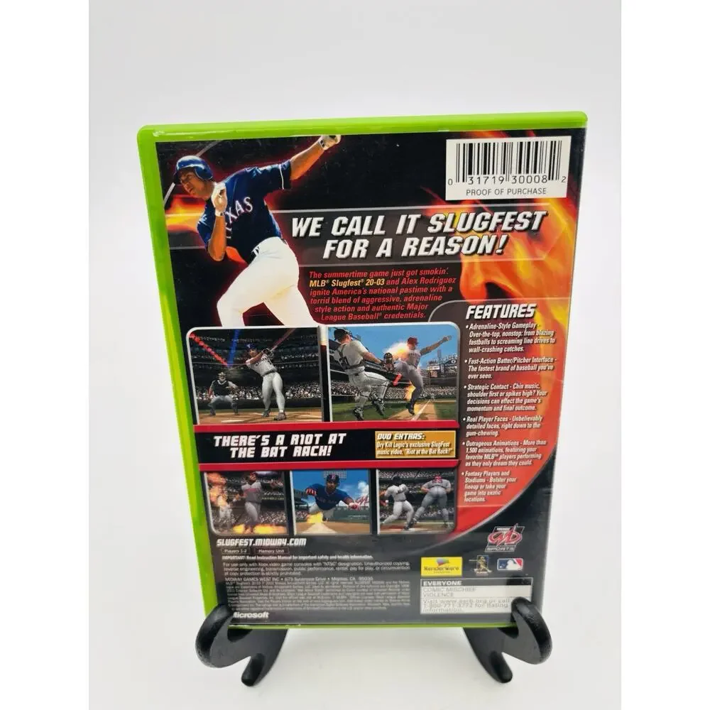 MLB SlugFest 2003 (Original Xbox) CIB Complete Tested Works Very Good Condition